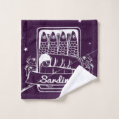 スズのイワシ動揺して バスタオルセット (ウォッシュタオル)