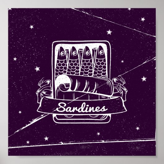 スズのイワシ動揺して ポスター (正面)