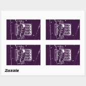 スズのイワシ動揺して 長方形シール (シート)