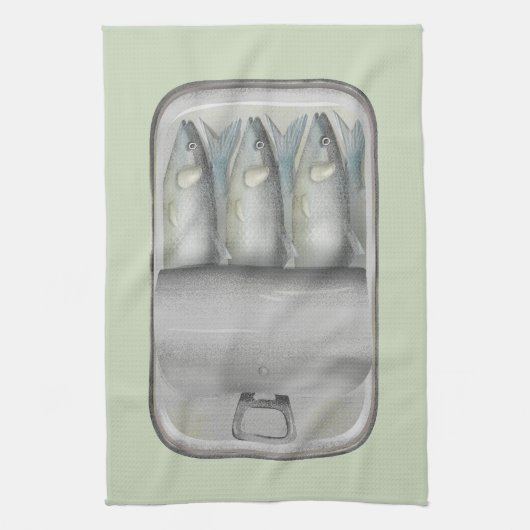スズのイワシ キッチンタオル (縦)