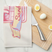 スズのイワシ キッチンタオル (四つ折り)