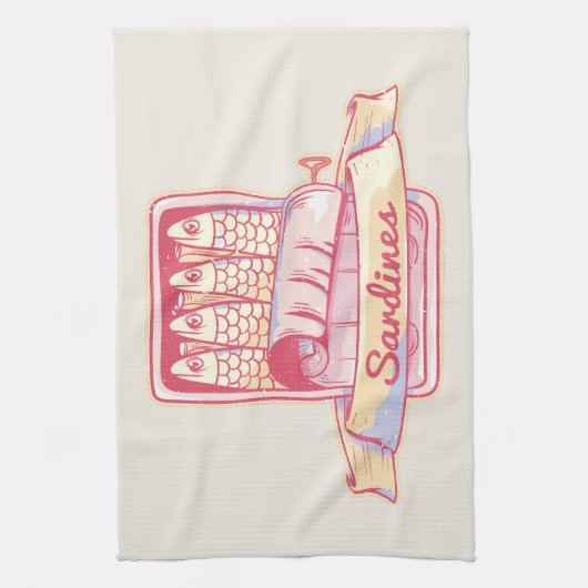 スズのイワシ キッチンタオル (縦)