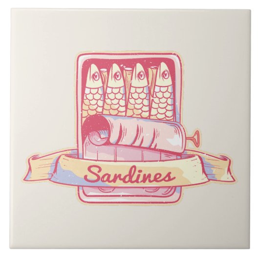 スズのイワシ タイル (正面)