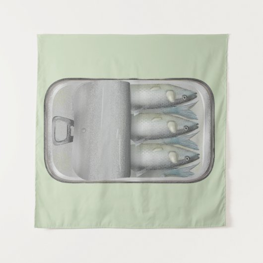 スズのイワシ タペストリー (正面(横))