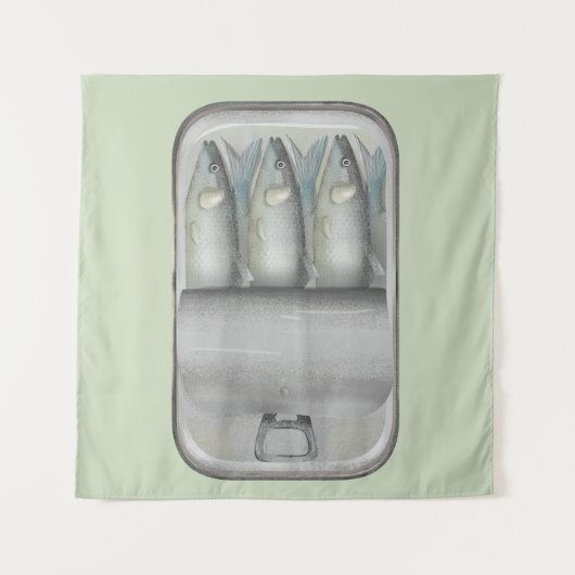 スズのイワシ タペストリー (正面)