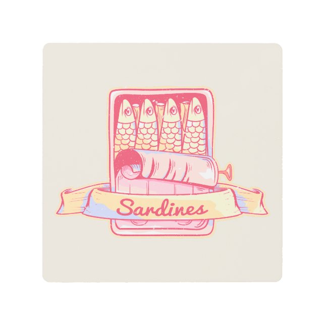 スズのイワシ メタルプリント (正面)