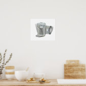 スズは電話できる(今は聞こえる?) ポスター (キッチン)