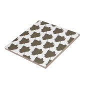 スズカケの木茶色の葉柄 タイル (側面)