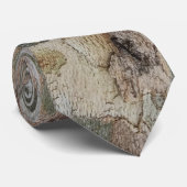スズカケノキ擬装の木の樹皮模様のレターヘッド ネクタイ (ロール)