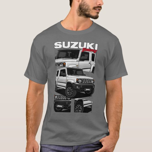 スズキジムニー 白 Tシャツ (正面)