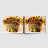 スズバスケットにオレンジ色のひまわり ゲストブック (全面)