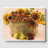 スズバスケットにオレンジ色のひまわり ゲストブック (裏面)