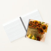 スズバスケットにオレンジ色のひまわり ノートブック (内部)