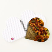 スズバスケットにオレンジ色のひまわり ノートブック (内部)