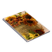 スズバスケットにオレンジ色のひまわり ノートブック (右側)