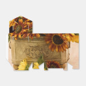 スズバスケットにオレンジ色のひまわり フェイバーボックス (折り畳みなし)