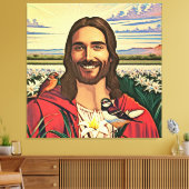 スズメとユリ キャンバスプリント (インサイチュ (リビング))