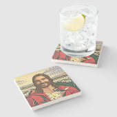 スズメとユリ ストーンコースター (横)