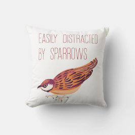 スズメに簡単に気を取られる クッション