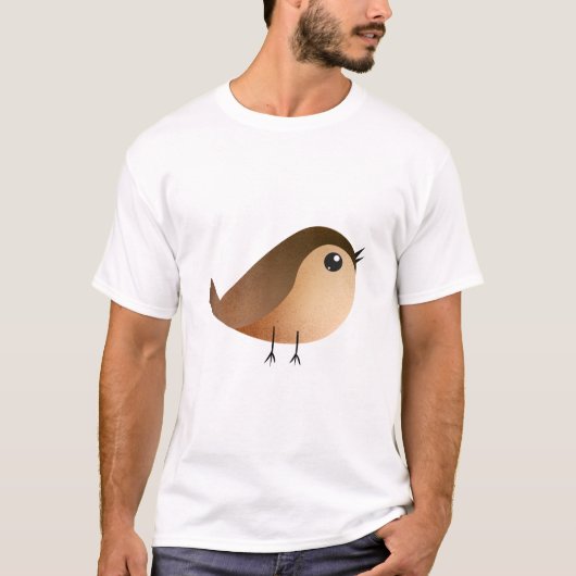 スズメのキャラクターイラスト Tシャツ (正面)