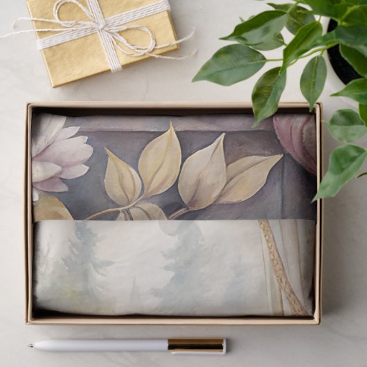 スズメのピンク色の牡丹が並ぶ、みすぼらしい夏の窓 薄葉紙 (ギフト)