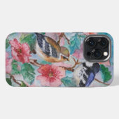 スズメの春の絵画 iPhoneケース (裏面横)