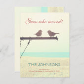 スズメの話 – 誰が動いたか推測！ 案内ポストカード (正面/裏面)