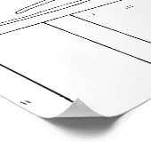 スズメの鳥がレールのスケッチで会う,ポスター ポスター (角)