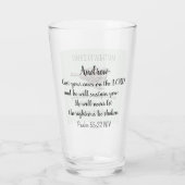 スズメの鳥が聖書の気に聖句を緑に変える タンブラーグラス (裏面)