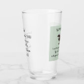 スズメの鳥が聖書の気に聖句を緑に変える タンブラーグラス (右)