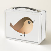 スズメの鳥の漫画 メタルランチボックス (裏面)