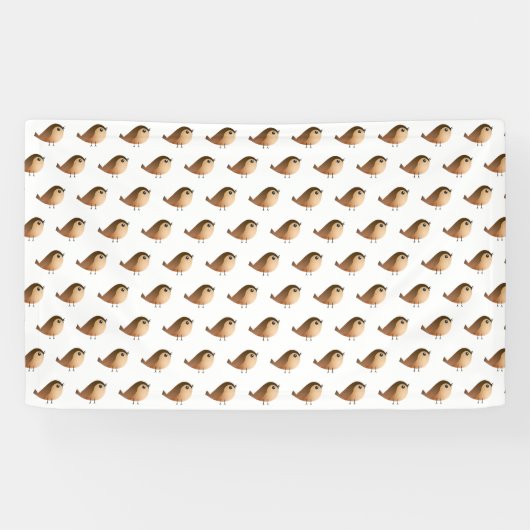 スズメの鳥の漫画 横断幕 (横)