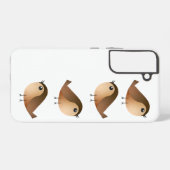 スズメの鳥の漫画 SAMSUNG GALAXYケース (裏面横)