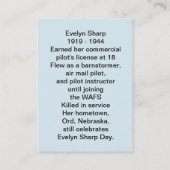 スズメバチのエヴァリンの鋭いトレーディングカード 名刺 (裏面)