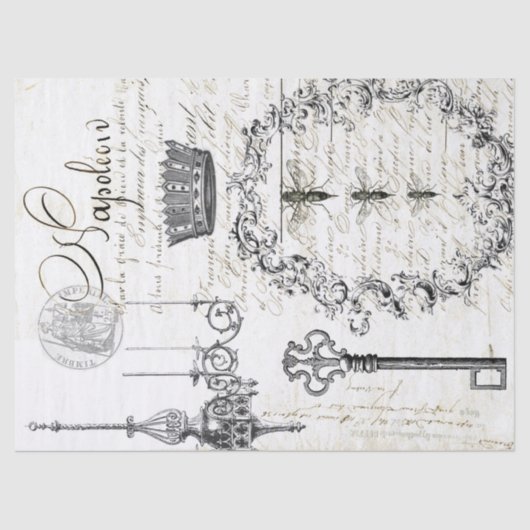 スズメバチの原稿のDecoupageのティッシュペーパー 薄葉紙 (正面)