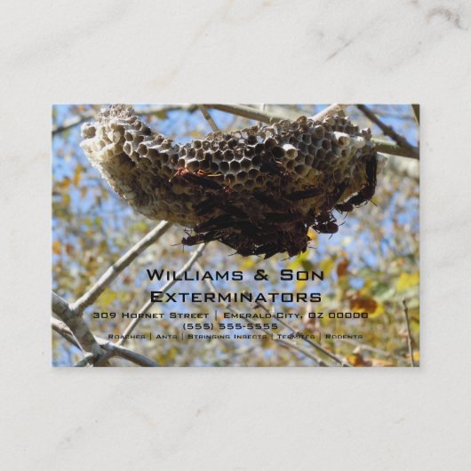 スズメバチの巣! Yikes! 名刺 (正面)