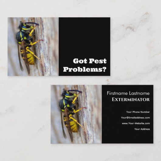 スズメバチ害虫駆除剤 名刺 (正面/裏面)