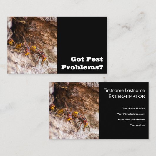 スズメバチ害虫駆除剤 名刺 (正面/裏面)