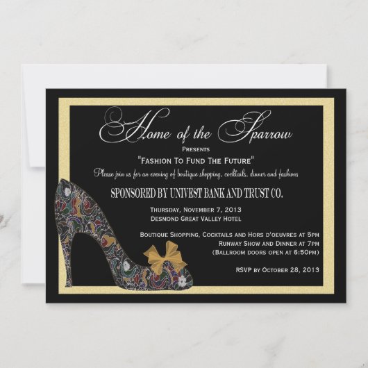 スズメバロウのホーム·ファッション·ショ減らー 招待状 (正面)