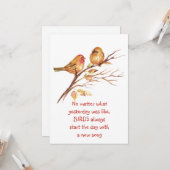 スズメ感動的ドリ励引用文 カード (正面/裏面インサイチュ)