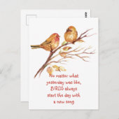 スズメ感動的ドリ励引用文 ポストカード (正面/裏面)