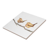 スズメ目クロスズメ科の水彩画 美しい タイル (側面)