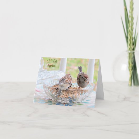 スズメ – 一緒に行こう – カー空白のド カード (正面)