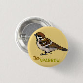スズメ 缶バッジ (正面&裏面)
