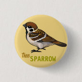スズメ 缶バッジ (正面)