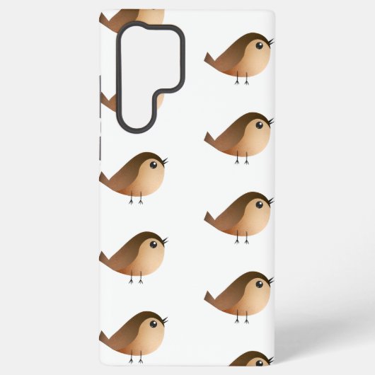 スズメ 鳥 カートゥーン SAMSUNG GALAXYケース (裏面)