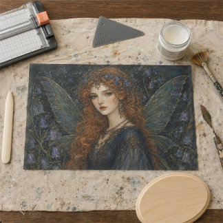 スズランと妖精のヴィンテージ風景 森の魔法 薄葉紙
