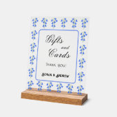 スズランの結婚祝いギフト&カード アクリルサイン (傾斜)