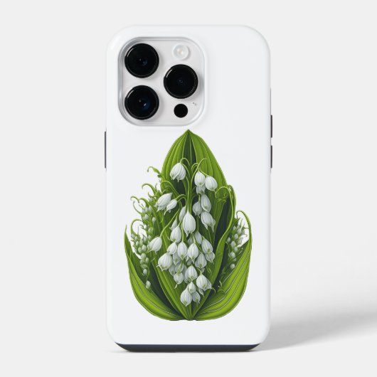 スズランの絵 - iPhoneケース iPhone 14 Proケース (裏面)