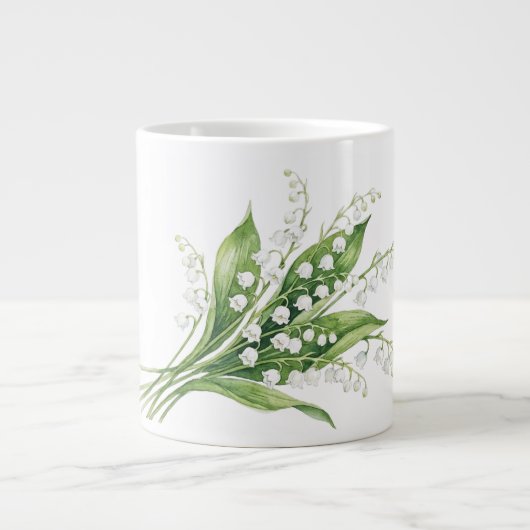 スズランの花 スペシャルマグ ジャンボコーヒーマグカップ (正面)